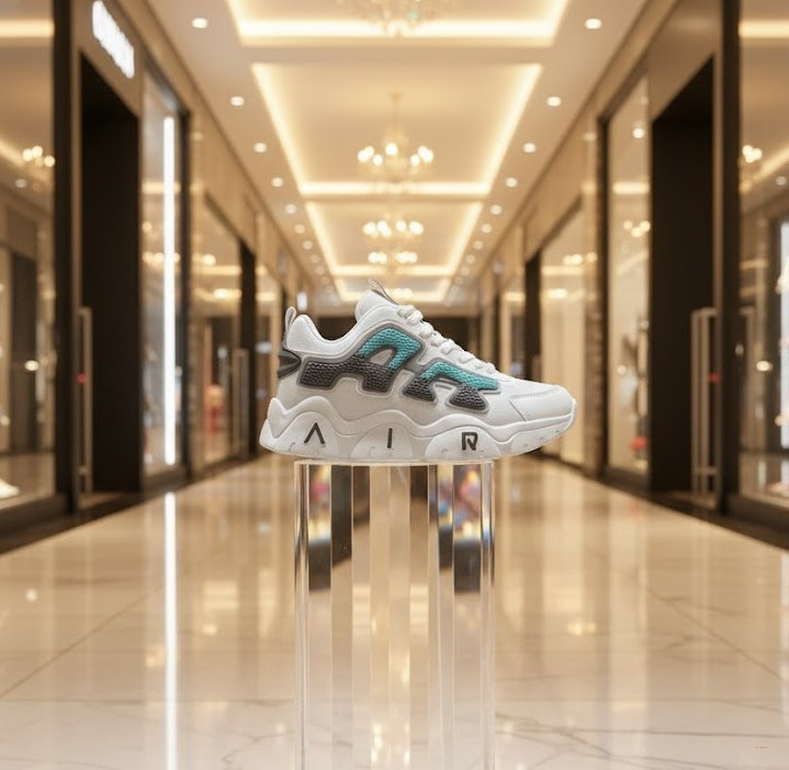 Premium Quality Stylish White Chunky Sneaker for Men | Trendy A23 Edition